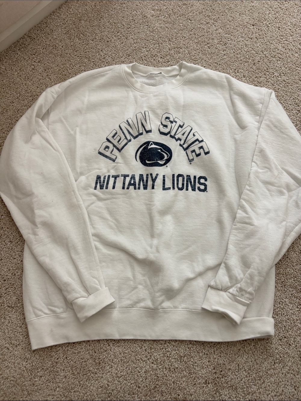 Penn State Nittany Lions White Crewneck Sweatshirt